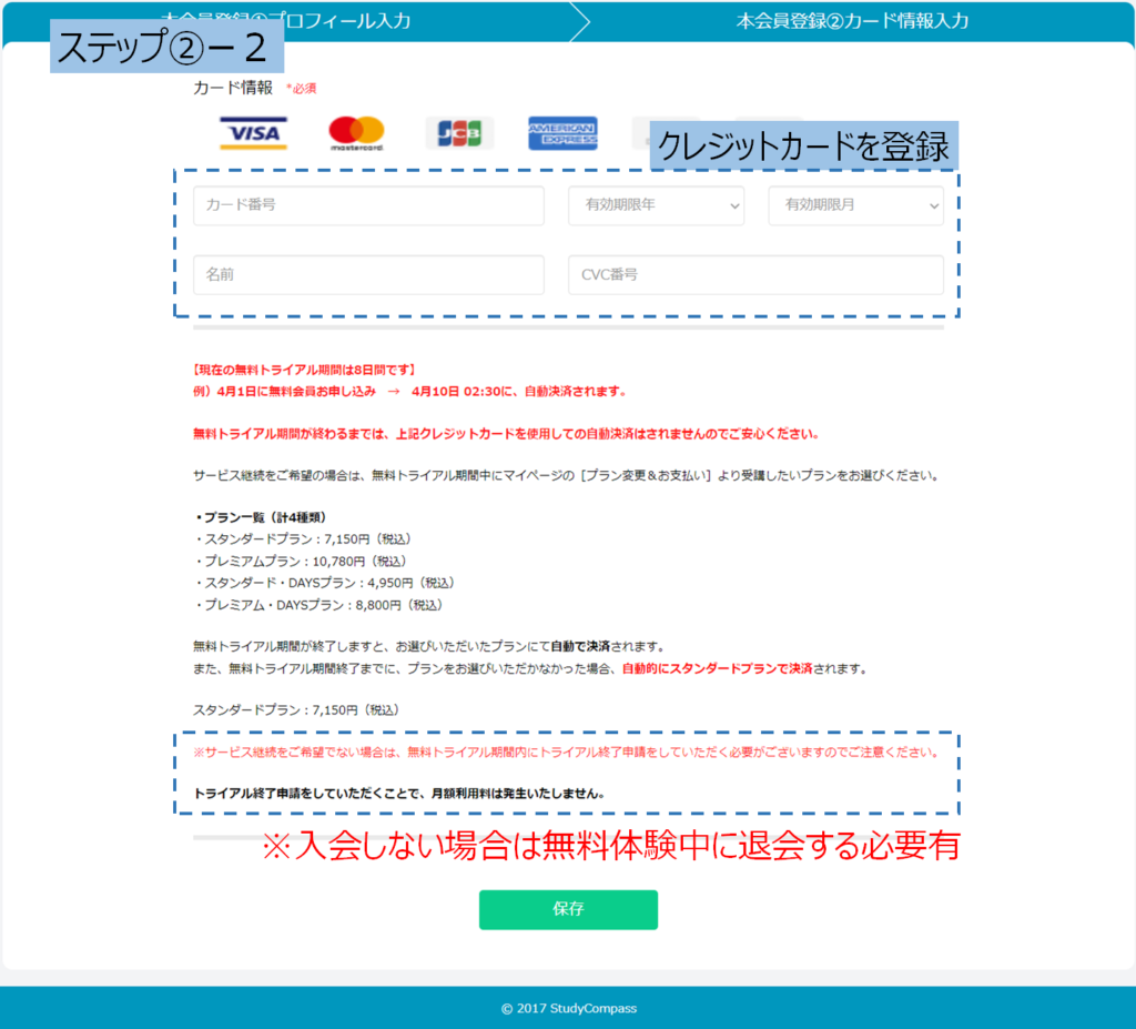 クレジットカード情報登録