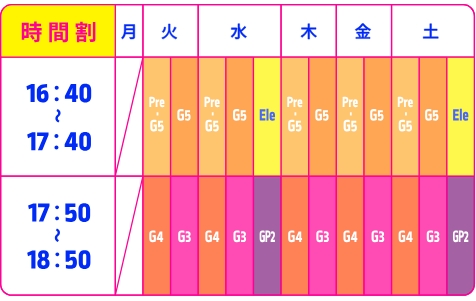 授業スケジュール